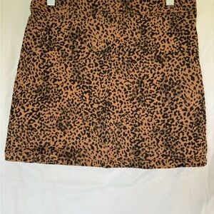Forever 21 Tan and Brown Mini Pencil Skirt Casual